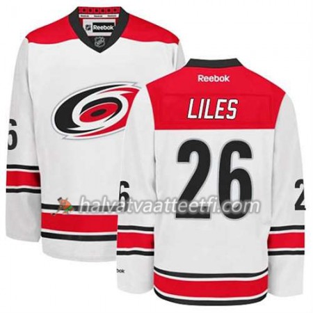 Reebok Miesten NHL Carolina Hurricanes Pelipaita John-Michael Liles #26 Vieras Valkoinen