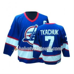 Reebok Miesten NHL Winnipeg Jets Pelipaita Keith Tkachuk #7 Sininen Valkoinen