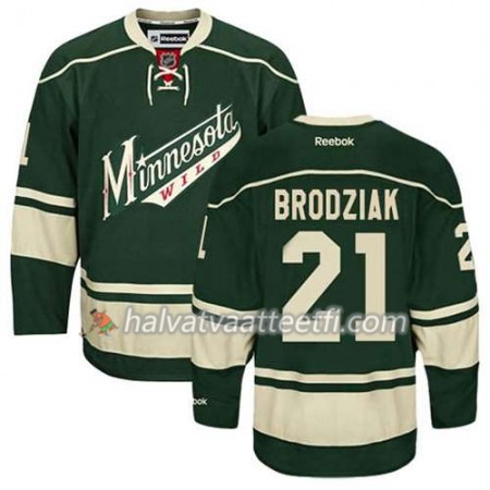 Reebok Miesten NHL Minnesota Wild Pelipaita Kyle Brodziak #21 Kolmas Vihreä