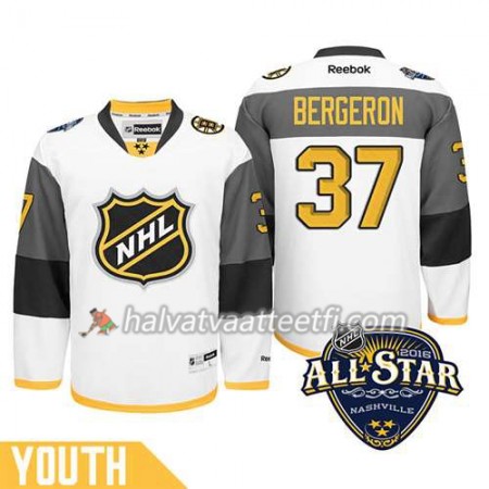 Lasten NHL 2016 All Star Premier-Boston Bruins Pelipaita Patrice Bergeron #37 Valkoinen Paita