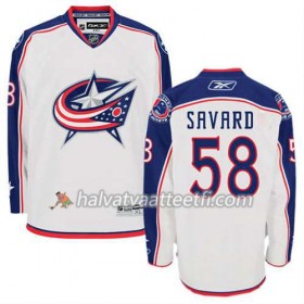 Reebok Miesten NHL Columbus Blue Jackets Pelipaita David Savard #58 Vieras Valkoinen