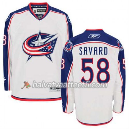 Reebok Miesten NHL Columbus Blue Jackets Pelipaita David Savard #58 Vieras Valkoinen