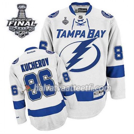 Reebok Miesten NHL Tampa Bay Lightning Pelipaita Nikita Kucherov #86 Vieras Valkoinen 2015 Stanley Cup Reebok Miesten NHL Tampa Bay Lightning Pelipaita Nikita Kucherov #86 Vieras Valkoinen 2015 Stanley Cup