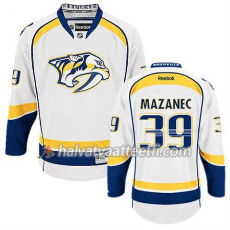 Reebok Miesten NHL Nashville Predators Pelipaita Marek Mazanec #39 Vieras Valkoinen Reebok Miesten NHL Nashville Predators Pelipaita Marek Mazanec #39 Vieras Valkoinen