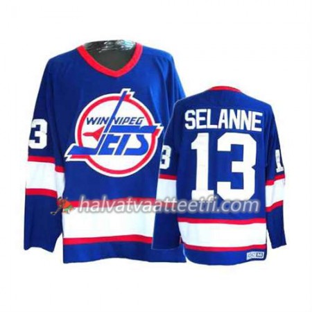Reebok Miesten NHL Winnipeg Jets Pelipaita Teemu Selanne #13 Sininen Valkoinen Reebok Miesten NHL Winnipeg Jets Pelipaita Teemu Selanne #13 Sininen Valkoinen