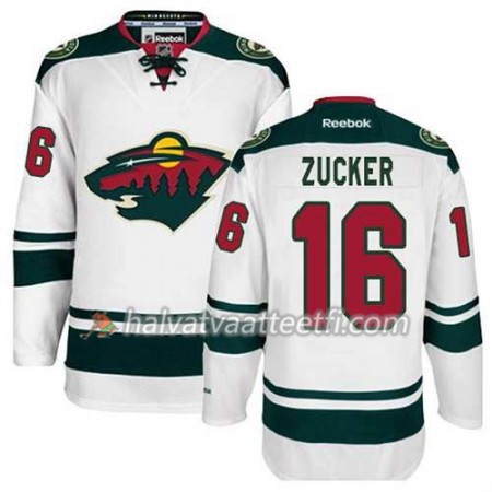 Reebok Miesten NHL Minnesota Wild Pelipaita Jason Zucker #16 Vieras Valkoinen Reebok Miesten NHL Minnesota Wild Pelipaita Jason Zucker #16 Vieras Valkoinen