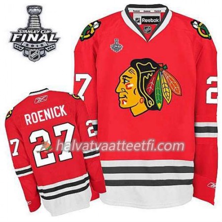 Reebok Miesten NHL Chicago Blackhawks Pelipaita Jeremy Roenick #27 Koti Punainen 2015 Stanley Cup