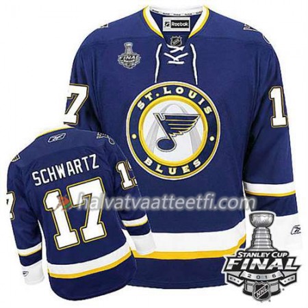 Reebok NHL St. Louis Blues Pelipaita Jaden Schwartz #17 Sininen Kolmas 2016 Stanley Cup Reebok NHL St. Louis Blues Pelipaita Jaden Schwartz #17 Sininen Kolmas 2016 Stanley Cup