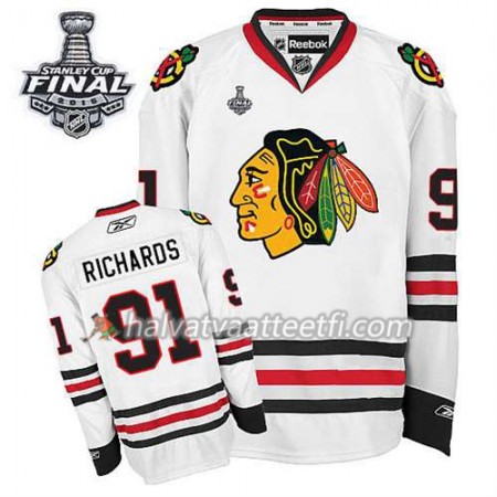Reebok Miesten NHL Chicago Blackhawks Pelipaita Brad Richards #91 Vieras Valkoinen 2015 Stanley Cup Reebok Miesten NHL Chicago Blackhawks Pelipaita Brad Richards #91 Vieras Valkoinen 2015 Stanley Cup