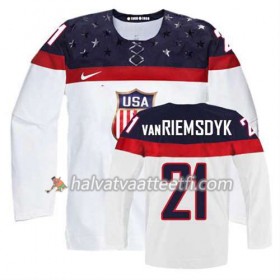 Reebok Miesten NHL Premier Olympic-USA Team Pelipaita James van Riemsdyk #21 Koti Valkoinen Paita