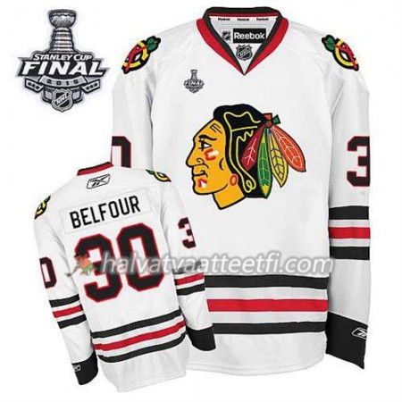 Reebok Miesten NHL Chicago Blackhawks Pelipaita ED Belfour #30 Vieras Valkoinen 2015 Stanley Cup Reebok Miesten NHL Chicago Blackhawks Pelipaita ED Belfour #30 Vieras Valkoinen 2015 Stanley Cup