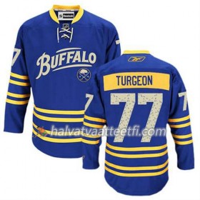 Reebok Miesten NHL Buffalo Sabres Pelipaita Pierre Turgeon #77 Kolmas Sininen