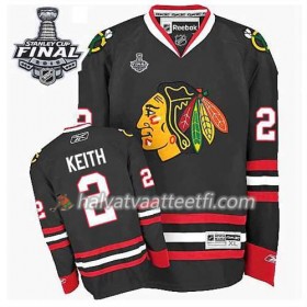 Lasten NHL Chicago Blackhawks Pelipaita Duncan Keith #2 Kolmas Musta 2015 Stanley Cup