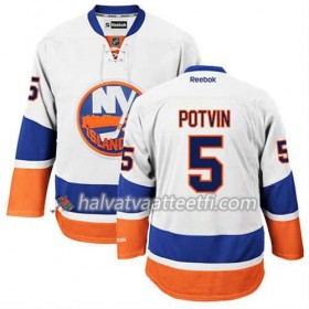 Reebok Miesten NHL New York Islanders Pelipaita Denis Potvin #5 Vieras Valkoinen