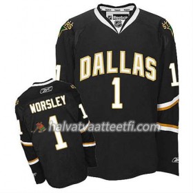 Reebok Miesten NHL Dallas Stars Pelipaita Gump Worsley #1 Premier Musta