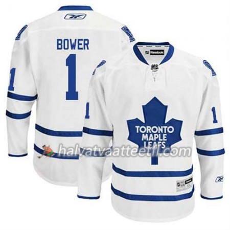 Reebok Miesten NHL Toronto Maple Leafs Pelipaita Johnny Bower #1 Vieras Valkoinen