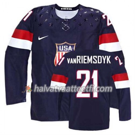 Reebok Miesten NHL Premier Olympic-USA Team Pelipaita James van Riemsdyk #21 Vieras Sininen Paita Reebok Miesten NHL Premier Olympic-USA Team Pelipaita James van Riemsdyk #21 Vieras Sininen Paita