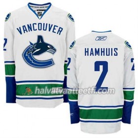 Reebok Miesten NHL Vancouver Canucks Pelipaita Dan Hamhuis #2 Vieras Valkoinen