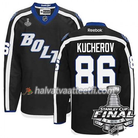 Reebok NHL Tampa Bay Lightning Pelipaita Nikita Kucherov #86 Musta Kolmas 2016 Stanley Cup Reebok NHL Tampa Bay Lightning Pelipaita Nikita Kucherov #86 Musta Kolmas 2016 Stanley Cup