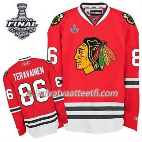 Reebok Miesten NHL Chicago Blackhawks Pelipaita Teuvo Teravainen #86 Koti Punainen 2015 Stanley Cup