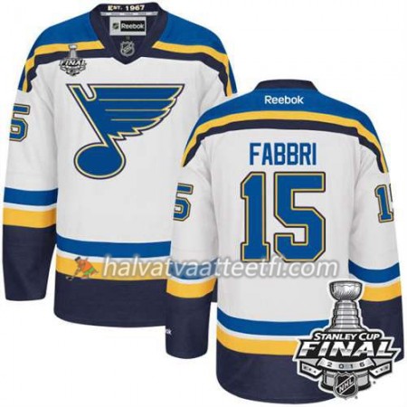 Reebok NHL St. Louis Blues Pelipaita Robby Fabbri #15 Valkoinen Vieras 2016 Stanley Cup Reebok NHL St. Louis Blues Pelipaita Robby Fabbri #15 Valkoinen Vieras 2016 Stanley Cup