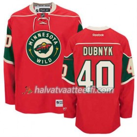 Reebok Miesten NHL Minnesota Wild Pelipaita Devan Dubnyk #40 Koti Punainen