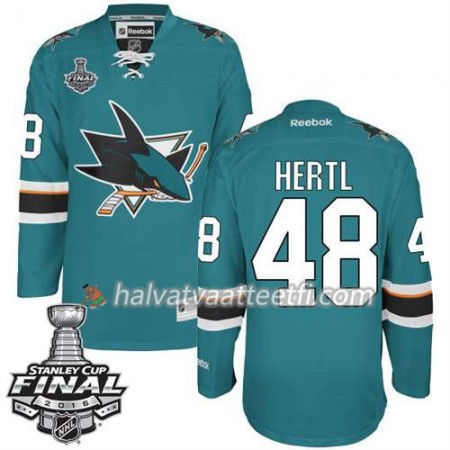 Reebok NHL San Jose Sharks Pelipaita Tomas Hertl #48 Teal Koti 2016 Stanley Cup