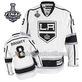 Lasten NHL Los Angeles Kings Pelipaita Drew Doughty #8 Vieras Valkoinen 2014 Stanley Cup