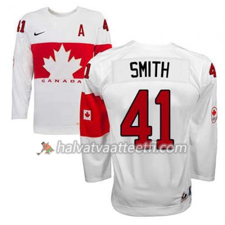 Reebok Naisten NHL Premier Olympic-Canada Team Pelipaita Mike Smith #41 Koti Valkoinen Paita