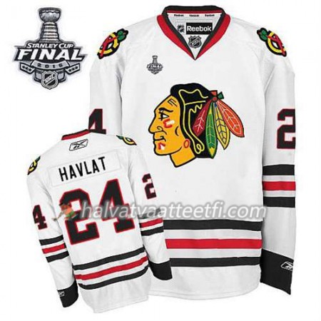 Reebok Miesten NHL Chicago Blackhawks Pelipaita Martin Havlat #24 Vieras Valkoinen 2015 Stanley Cup Reebok Miesten NHL Chicago Blackhawks Pelipaita Martin Havlat #24 Vieras Valkoinen 2015 Stanley Cup