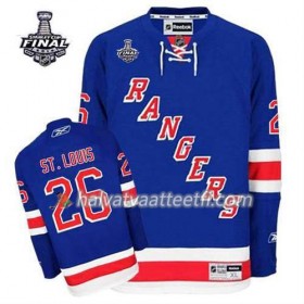 Reebok Miesten NHL New York Rangers Pelipaita Martin St. Louis #26 Koti Sininen 2014 Stanley Cup