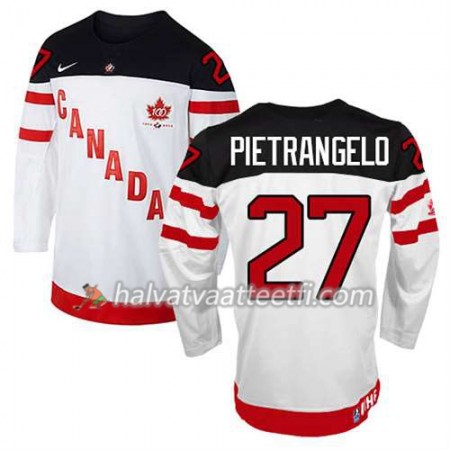 Lasten NHL Premier Olympic-Canada Team Pelipaita Alex Pietrangelo #27 100th Anniversary Valkoinen Paita Lasten NHL Premier Olympic-Canada Team Pelipaita Alex Pietrangelo #27 100th Anniversary Valkoinen Paita