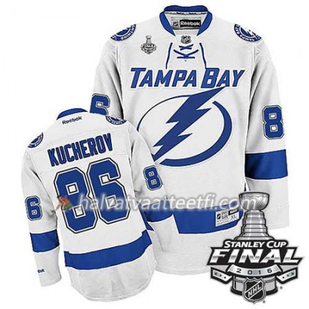 Reebok NHL Tampa Bay Lightning Pelipaita Nikita Kucherov #86 Valkoinen Vieras 2016 Stanley Cup Reebok NHL Tampa Bay Lightning Pelipaita Nikita Kucherov #86 Valkoinen Vieras 2016 Stanley Cup