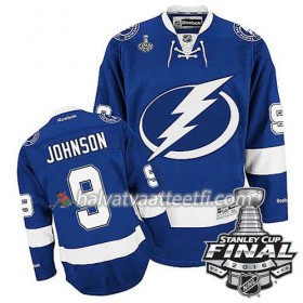 Reebok NHL Tampa Bay Lightning Pelipaita Tyler Johnson #9 Sininen Koti 2016 Stanley Cup
