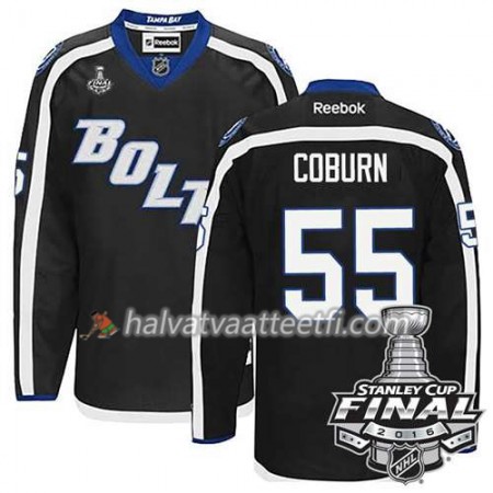 Reebok NHL Tampa Bay Lightning Pelipaita Braydon Coburn #55 Musta Kolmas 2016 Stanley Cup Reebok NHL Tampa Bay Lightning Pelipaita Braydon Coburn #55 Musta Kolmas 2016 Stanley Cup