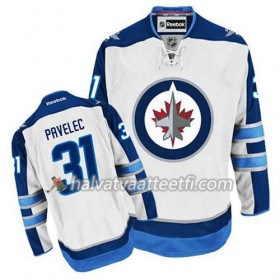 Reebok Miesten NHL Winnipeg Jets Pelipaita Ondrej Pavelec #31 Vieras Valkoinen