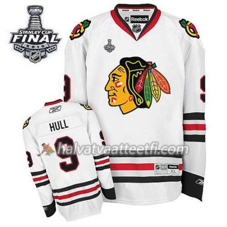 Reebok Miesten NHL Chicago Blackhawks Pelipaita Bobby Hull #9 Vieras Valkoinen 2015 Stanley Cup Reebok Miesten NHL Chicago Blackhawks Pelipaita Bobby Hull #9 Vieras Valkoinen 2015 Stanley Cup