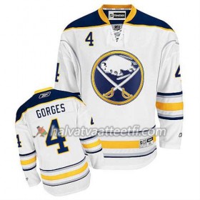 Reebok Miesten NHL Buffalo Sabres Pelipaita Josh Gorges #4 Vieras Valkoinen