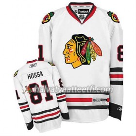 Reebok Naisten NHL Chicago Blackhawks Pelipaita Marian Hossa #81 Premier Vieras Valkoinen