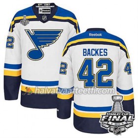 Reebok NHL St. Louis Blues Pelipaita David Backes #42 Valkoinen Vieras 2016 Stanley Cup