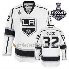 Reebok Miesten NHL Los Angeles Kings Pelipaita Jonathan Quick #32 Vieras Valkoinen 2014 Stanley Cup