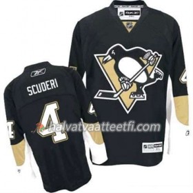 Reebok Miesten NHL Pittsburgh Penguins Pelipaita Rob Scuderi 4 Musta Koti