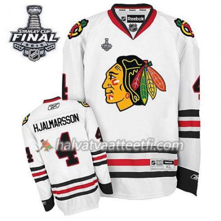 Reebok Miesten NHL Chicago Blackhawks Pelipaita Niklas Hjalmarsson #4 Vieras Valkoinen 2015 Stanley Cup Reebok Miesten NHL Chicago Blackhawks Pelipaita Niklas Hjalmarsson #4 Vieras Valkoinen 2015 Stanley Cup