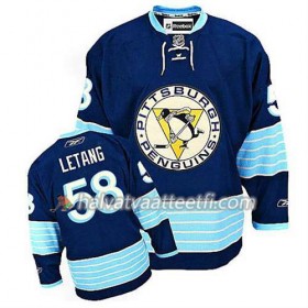 Reebok NHL Pittsburgh Penguins Pelipaita Kris Letang #58 Sininen Kolmas 2016 Stanley Cup