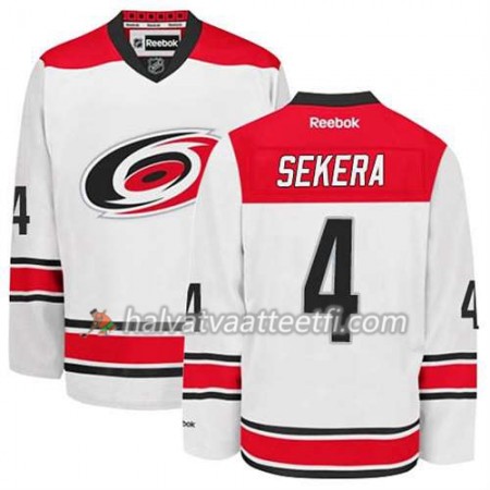 Reebok Miesten NHL Carolina Hurricanes Pelipaita Andrej Sekera #4 Vieras Valkoinen Reebok Miesten NHL Carolina Hurricanes Pelipaita Andrej Sekera #4 Vieras Valkoinen