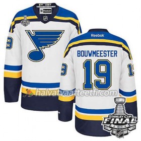 Reebok NHL St. Louis Blues Pelipaita Jay Bouwmeester #19 Valkoinen Vieras 2016 Stanley Cup